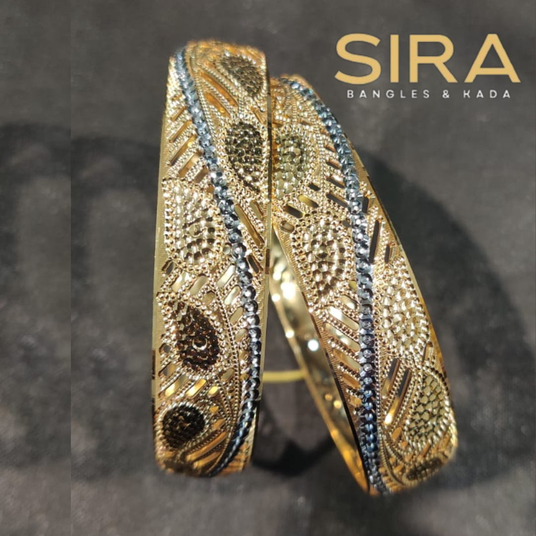 CNC BANGLES 22KT 2PC 