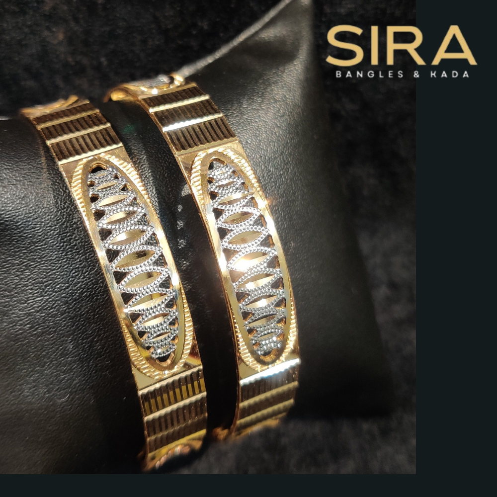 CNC BANGLES 22KT 2PC 40gms 
