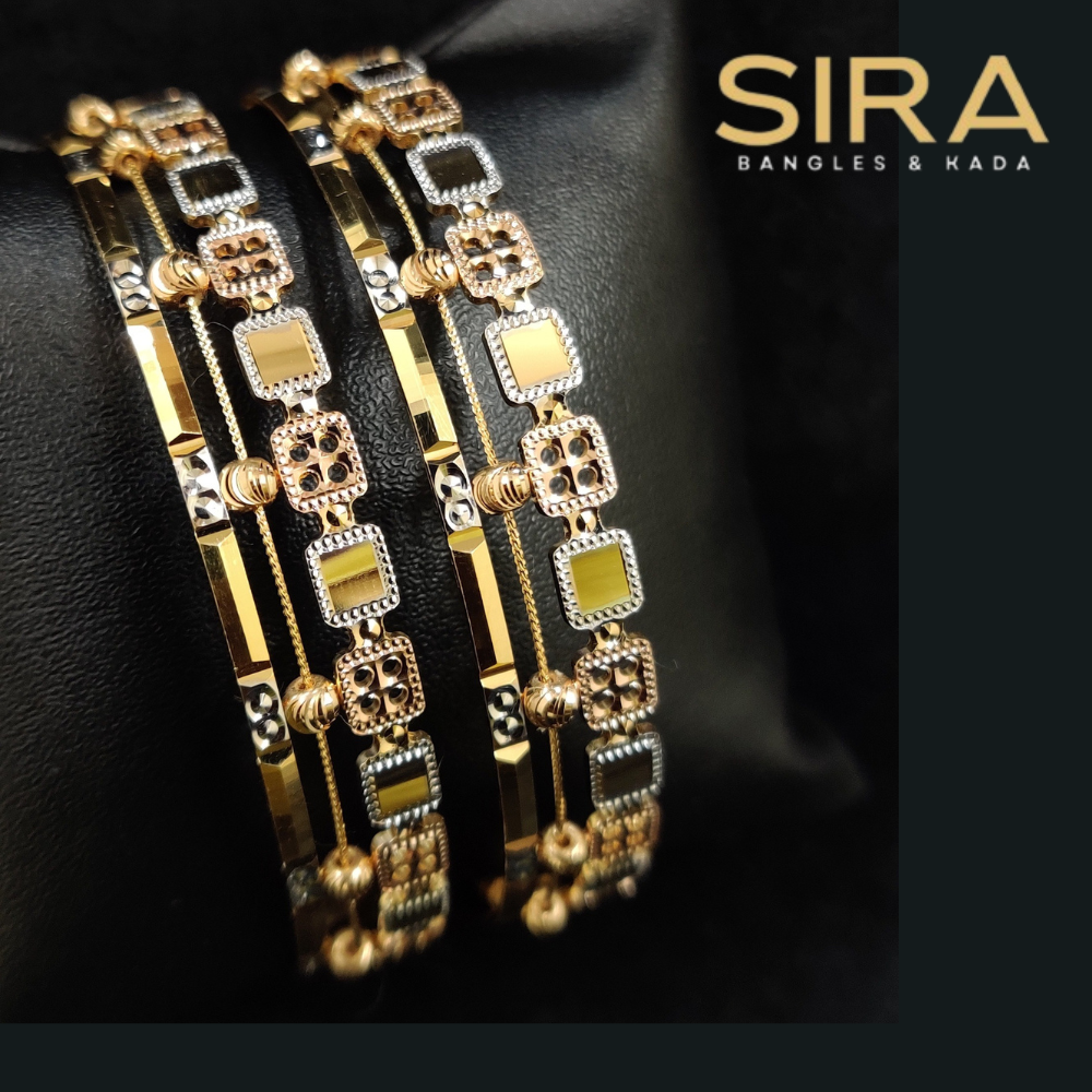 CNC BANGLES 22KT 2PC 