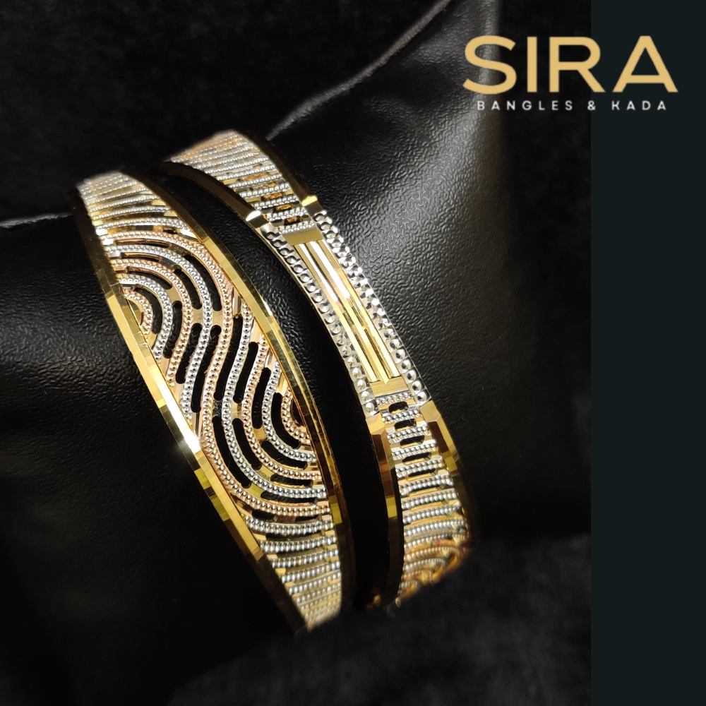 Classic CNC BANGLES 22KT 2PC 