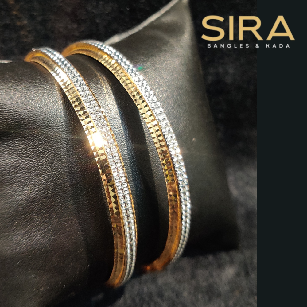 Daily Wear CNC BANGLES 22KT 2PC 30gms