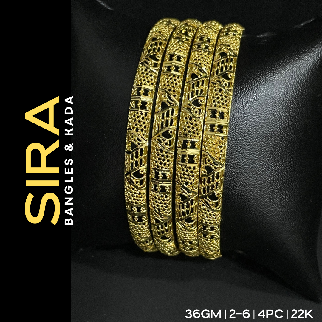 Turkey Bangles 36gm 4Pc 22K