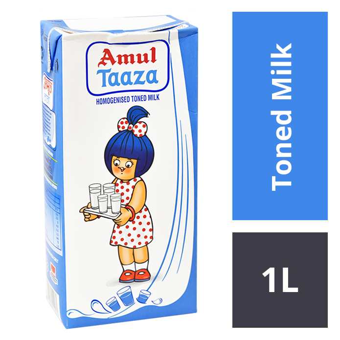 Amul Tazza Milk UHT 1lt (1X12)