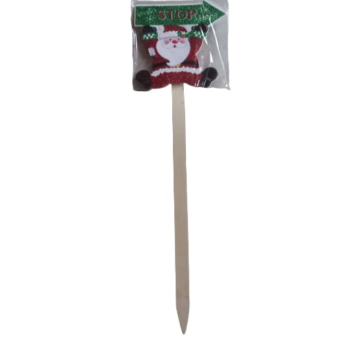 68cm Christmas Garden Stake/ BO Santa Disco Light