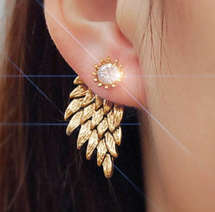 Retro Angel Wings Stud Earrings