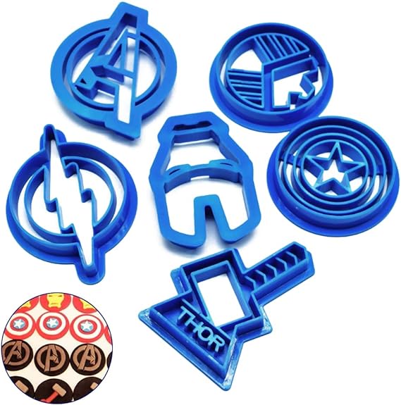 6Pc Avengers Fondant Cookie Cutter