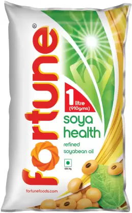 Fortune Refined Soyabean Oil Pouch  (1 L)