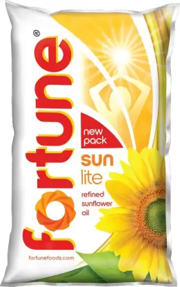 Fortune Sunlite Refined Sunflower Oil Pouch  (1 L)