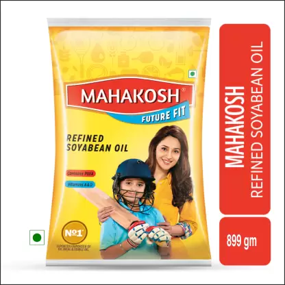 Mahakosh Refined Soyabean Oil Pouch  (1 L)