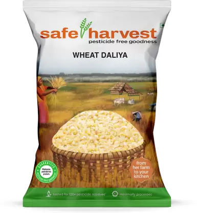 safe harvest Daliya Broken Wheat (500 gm)