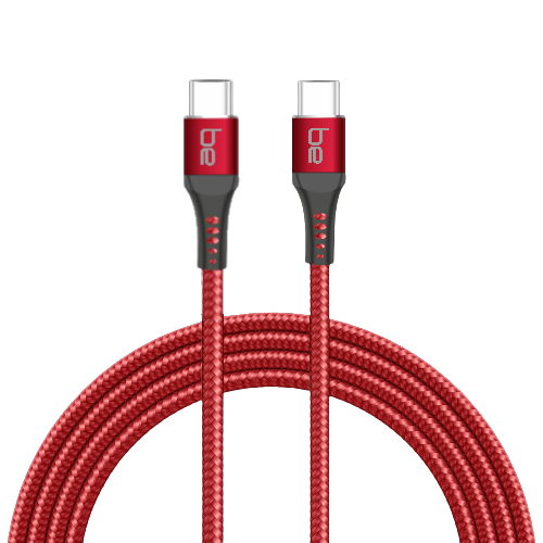 be Braided 5 Amp 65 Watt Type-C to C PD Cable [Red]