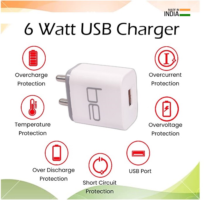 be 1.2 Amp Smart Charger [6 Watt] with Micro Cable