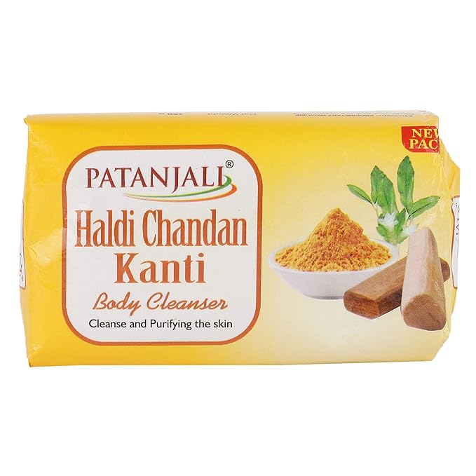 Patanjali Haldi-Chandan Kanti Body Cleanser 150 g (Pack of 3)