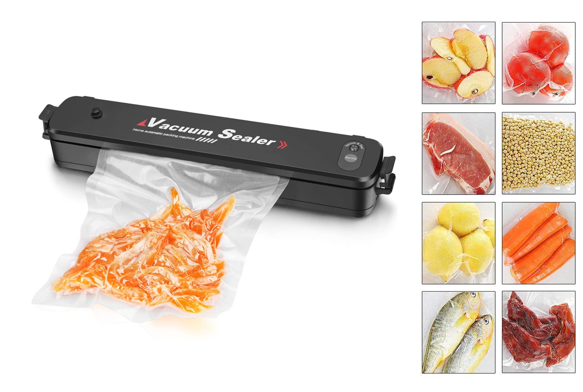 PowerSeal Pro: Portable One-Touch Vacuum Sealer for Household Use with External Vacuum System - Commercial Grade Food Packaging Machine