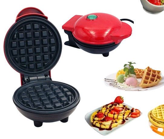 Portable Mini Calf Crossing Electric Waffle Maker - Household Breakfast & Light Food Baking Pan