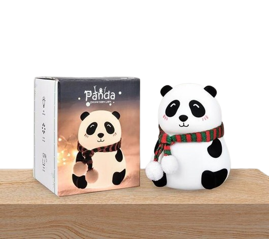 Cartoon Panda Silicone USB Rechargeable Night Light - Colorful Mini Bedside Lamp for Kids, Nursery, Festival Gifts, and Bedroom Decor