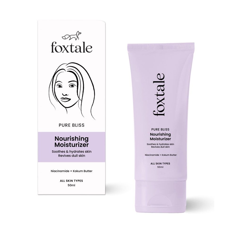 Foxtale Nourishing Face Moisturizer with Niacinamide for 24 Hr Hydration, Lightweight & Non-Sticky, For Soft & Glowing Skin, Men & Women, All Skin Typ