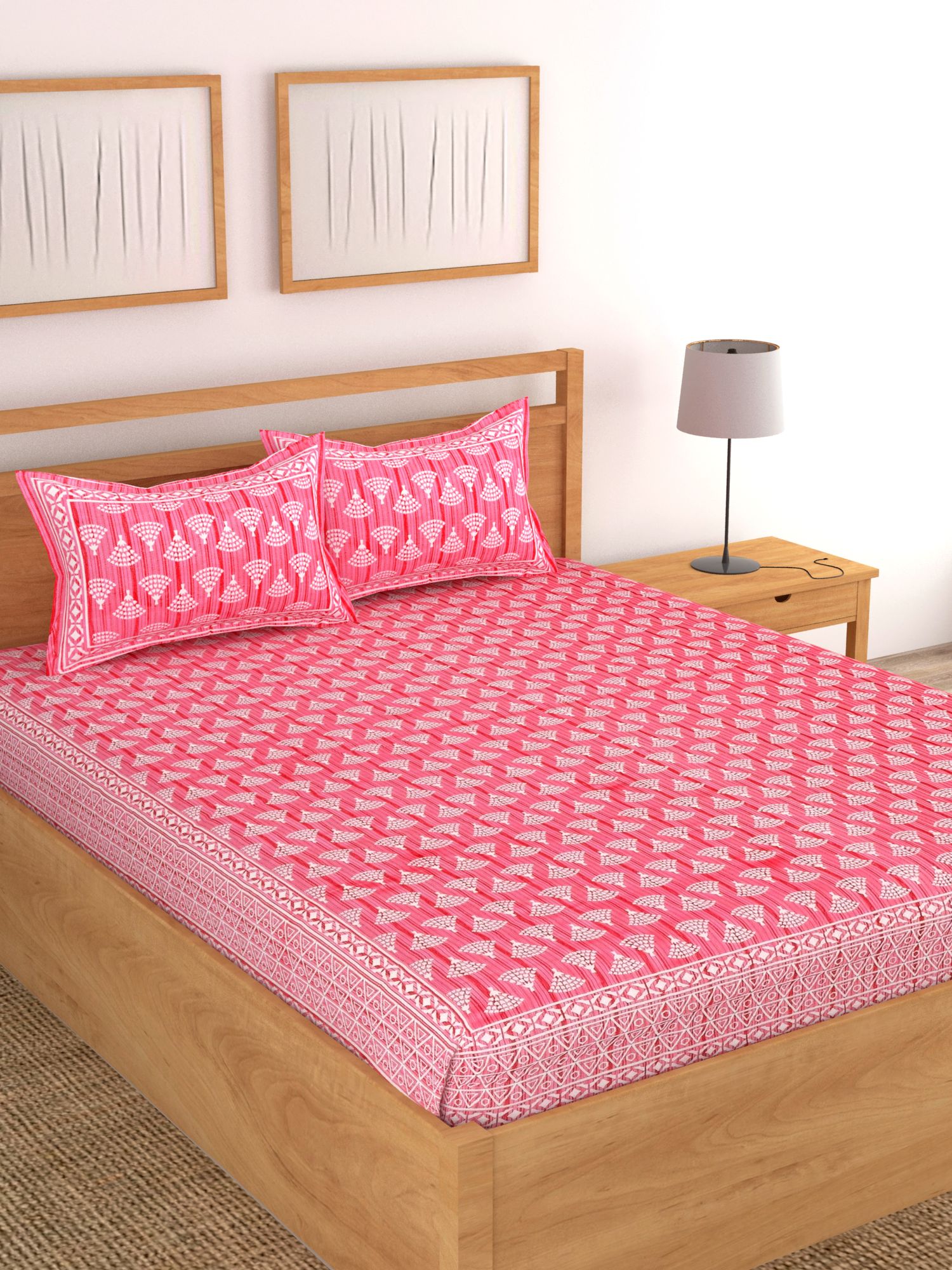 100% cotton Bedsheet With 2 Pillow Covers
