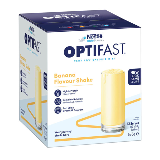 Optifast VLCD Shake Banana / Assorted / Chocolate / Coffee 53g - 12 pack