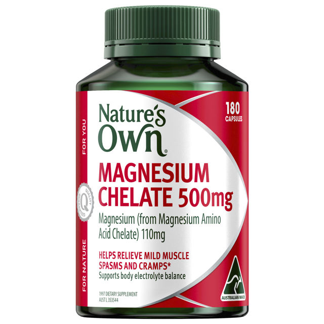 Nature's Own Magnesium Chelate 500mg - 180 capsules