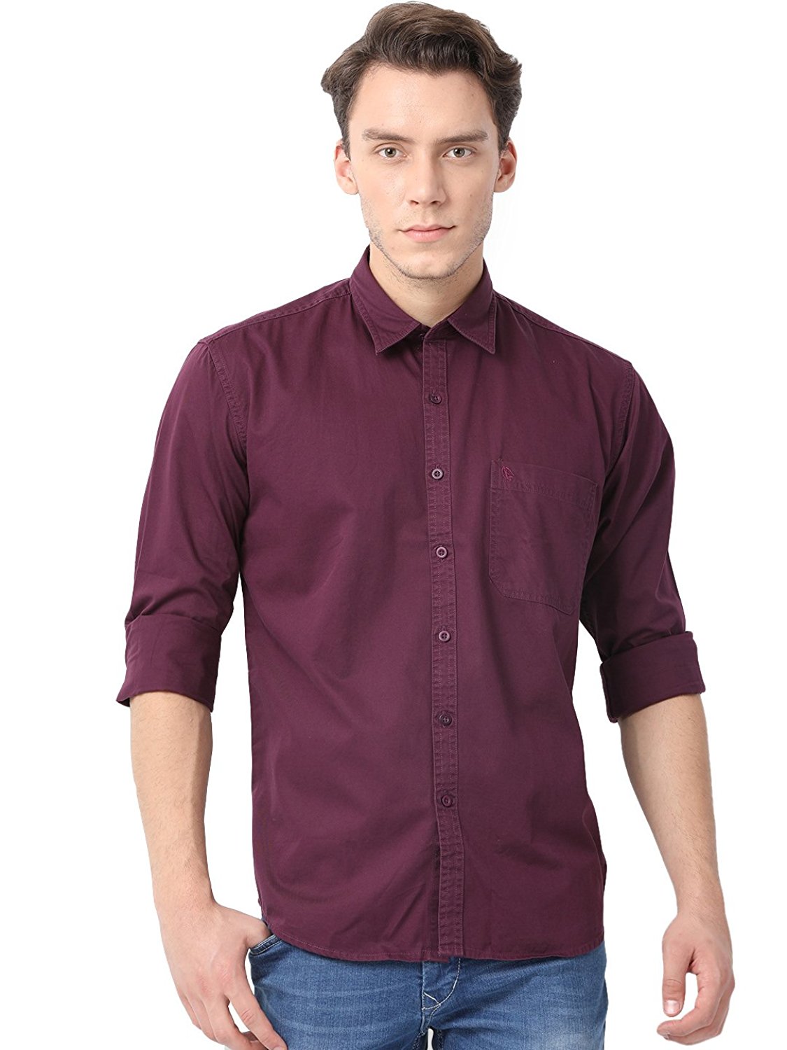 Pan American Maroon Formal Shirts for Men's 