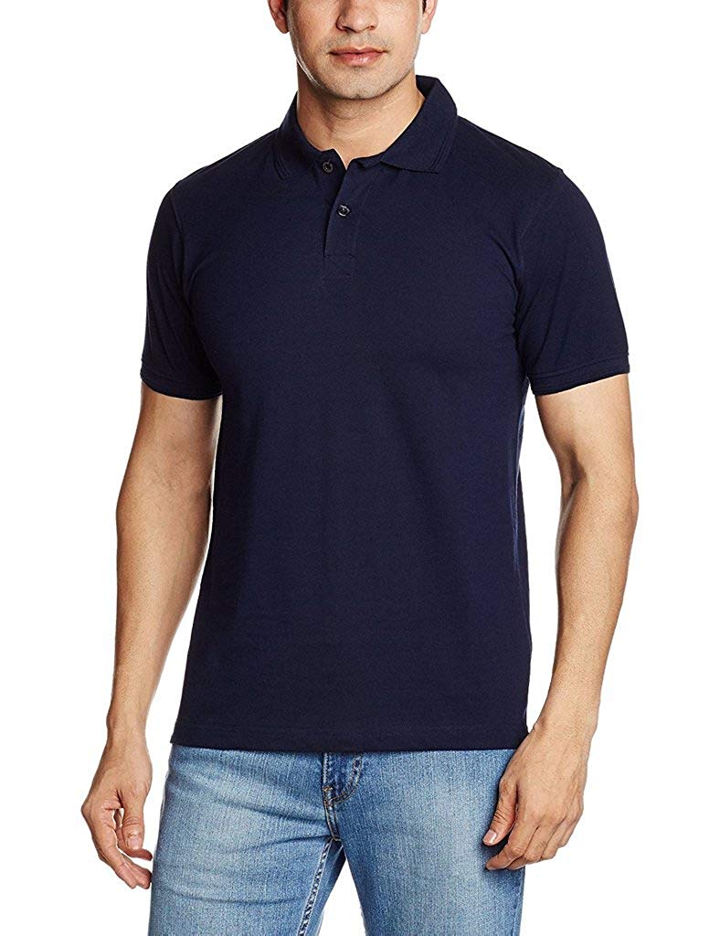 DOUBLE F POLO NE CT NAVY BLUE T-SHIRTS FOR MEN'S