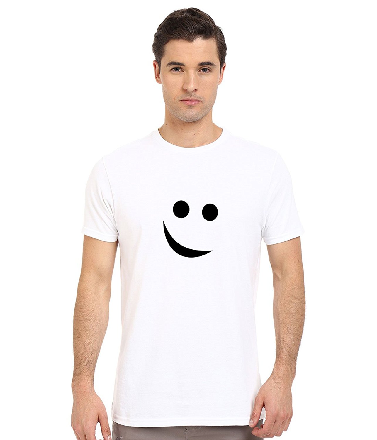 DOUBLE F ROUND NECK HALF SLEEVE SMILE WITH 09 COLORS PRINTED FOR MEN