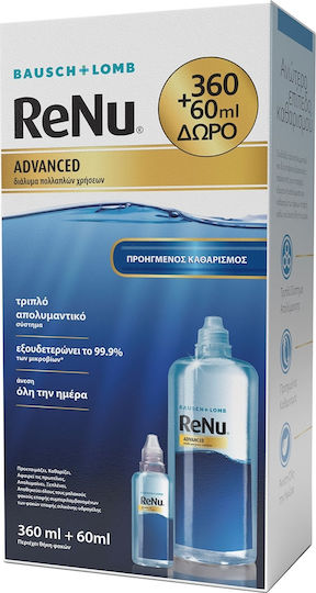 Bausch & Lomb ReNu Advanced Υγρό Φακών Επαφής 360ml & 60ml
