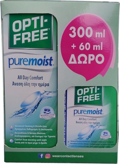 Alcon Opti-free Puremoist Υγρό Φακών Επαφής 300ml & 60ml