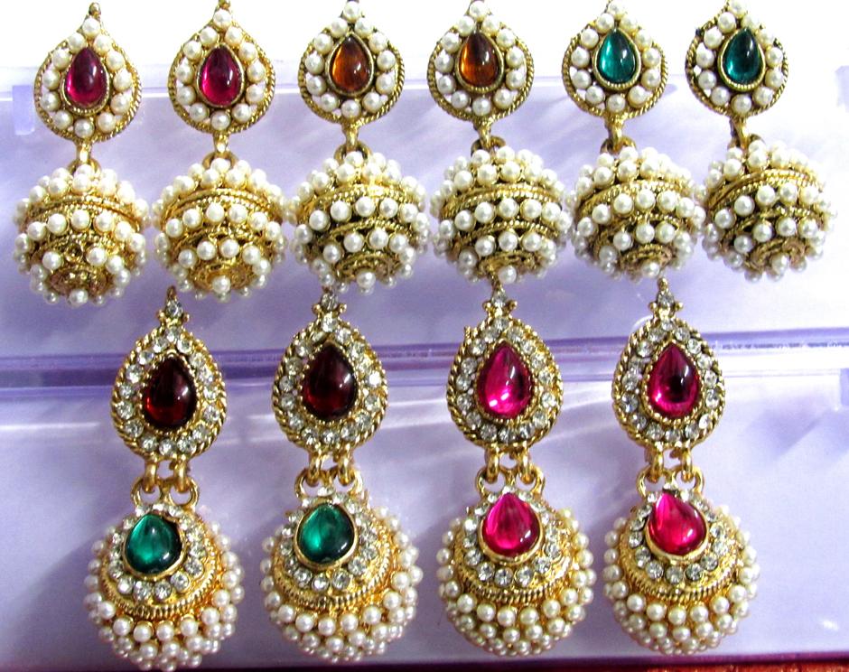 Multicolour Jhumka Earring set of 5