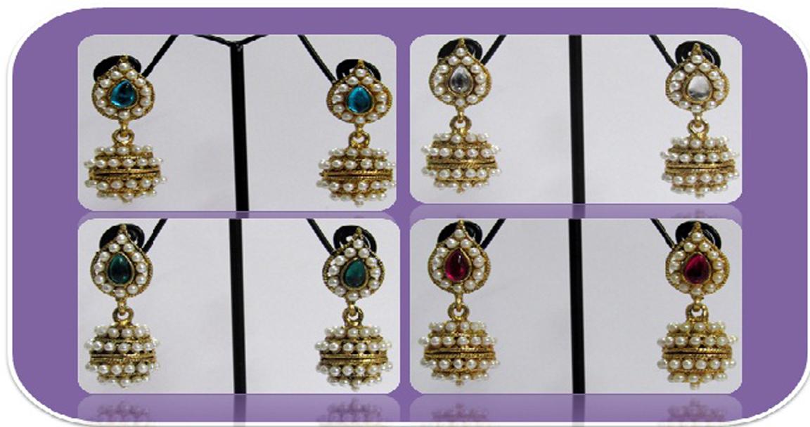 Bumper Offer Of 4 Set Small Jhumka Earring