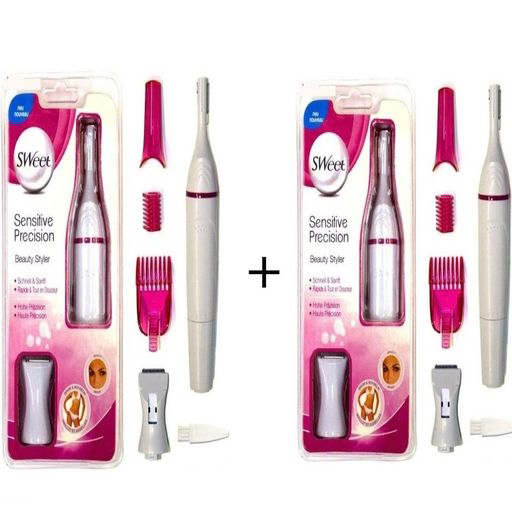 WEET Sensitive Touch Trimmer Shaver For Women (Eyebrow, Face, Underarms Hair Remover) Pack of 2