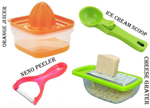 Orange Juicer & Ice Cream Scoop Peeler Grater Combo