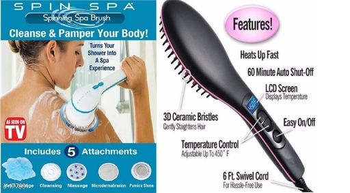 Electric Comb Heating Brush & Brush SPA Massager Set