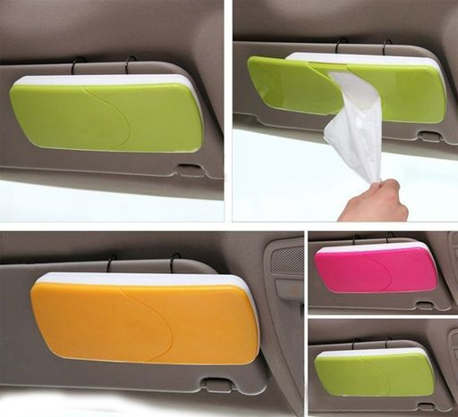 Car Tissue Box Holder with Sliding Cover