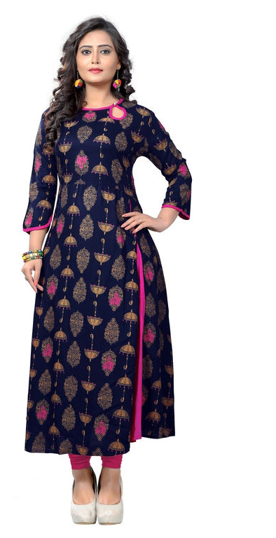 Blue Alluring Women Kurtis