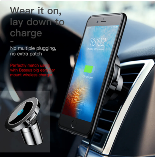 BASEUS BIG EAR CAR MOUNT FAST QI WIRELESS CHARGER MAGNETIC AIR VENT PHONE HOLDER