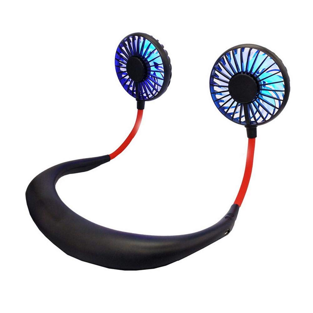 Portable Hands-Free Mini Personal Cooling Neck-Hanging USB Rechargeable Neckband Fan