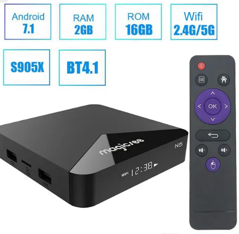 MAGICSEE N5 ANDROID TV BOX AMLOGIC S905X ANDROID 7.1.2 2GB RAM + 16GB ROM