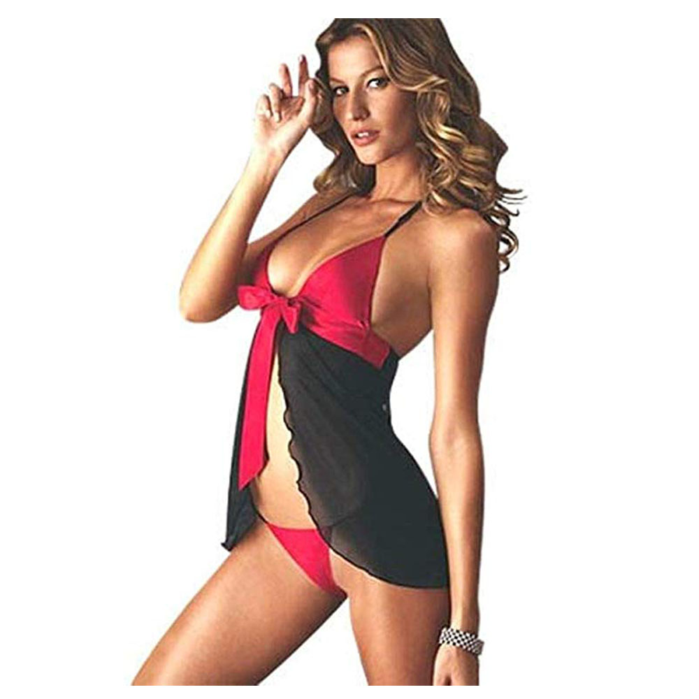 Loverx Hot Nightwear Red & Black Babydoll