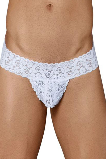 Floral Lace Mens Thong Underwear Briefs