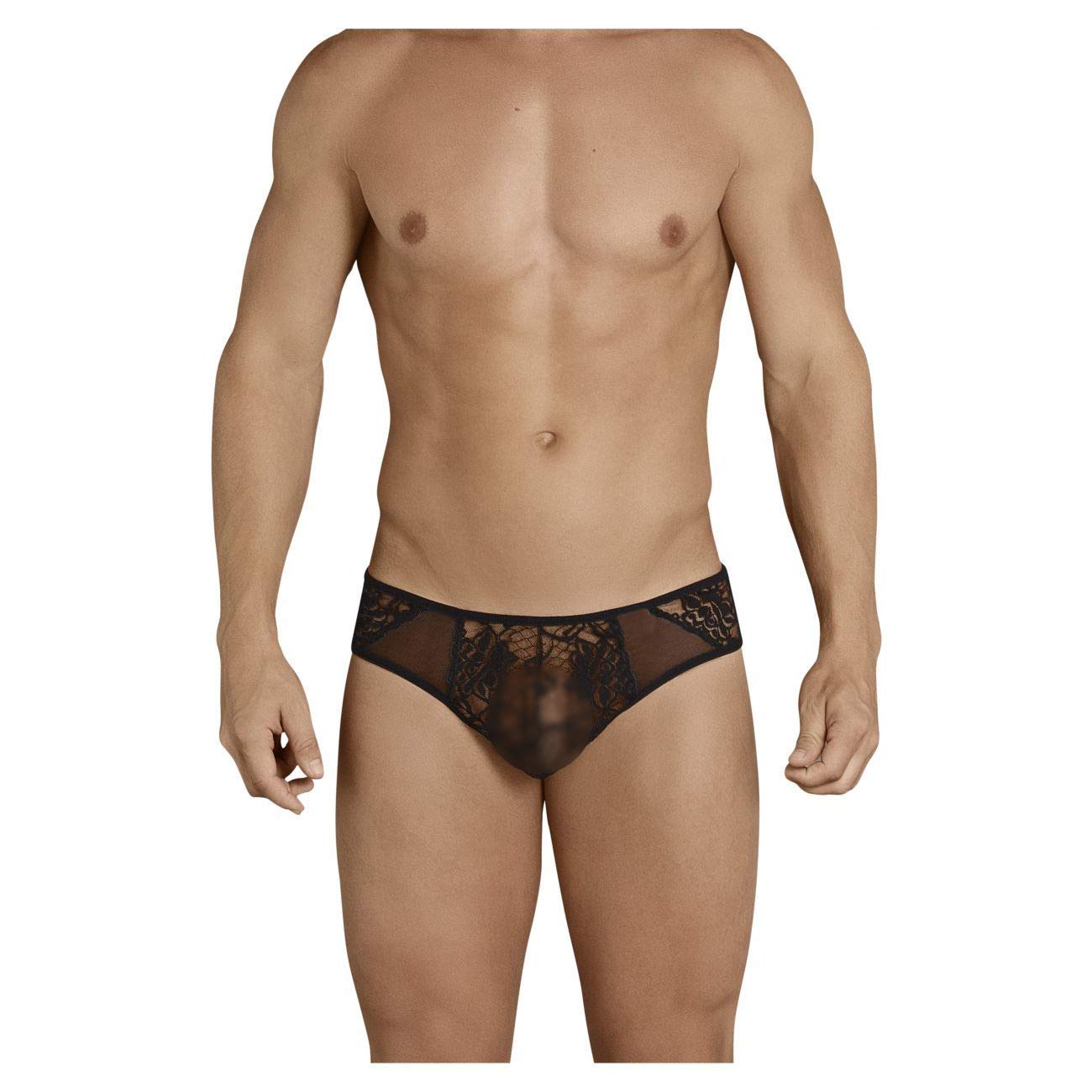 Mens Floral Lace Hispter Thongs Underwear Briefs