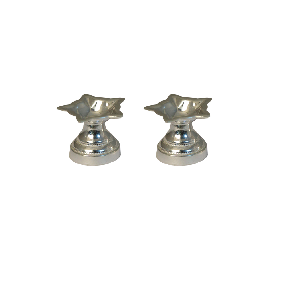 Silverzz Silver Five Sides  Diya(Pack of 2)