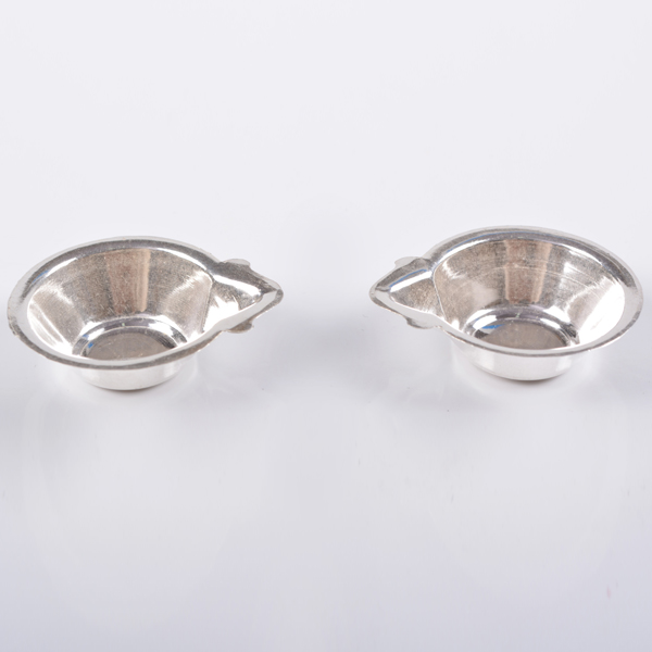 Silverzz Silver Cup Shaped Diya 6*2 (Pack of 2)