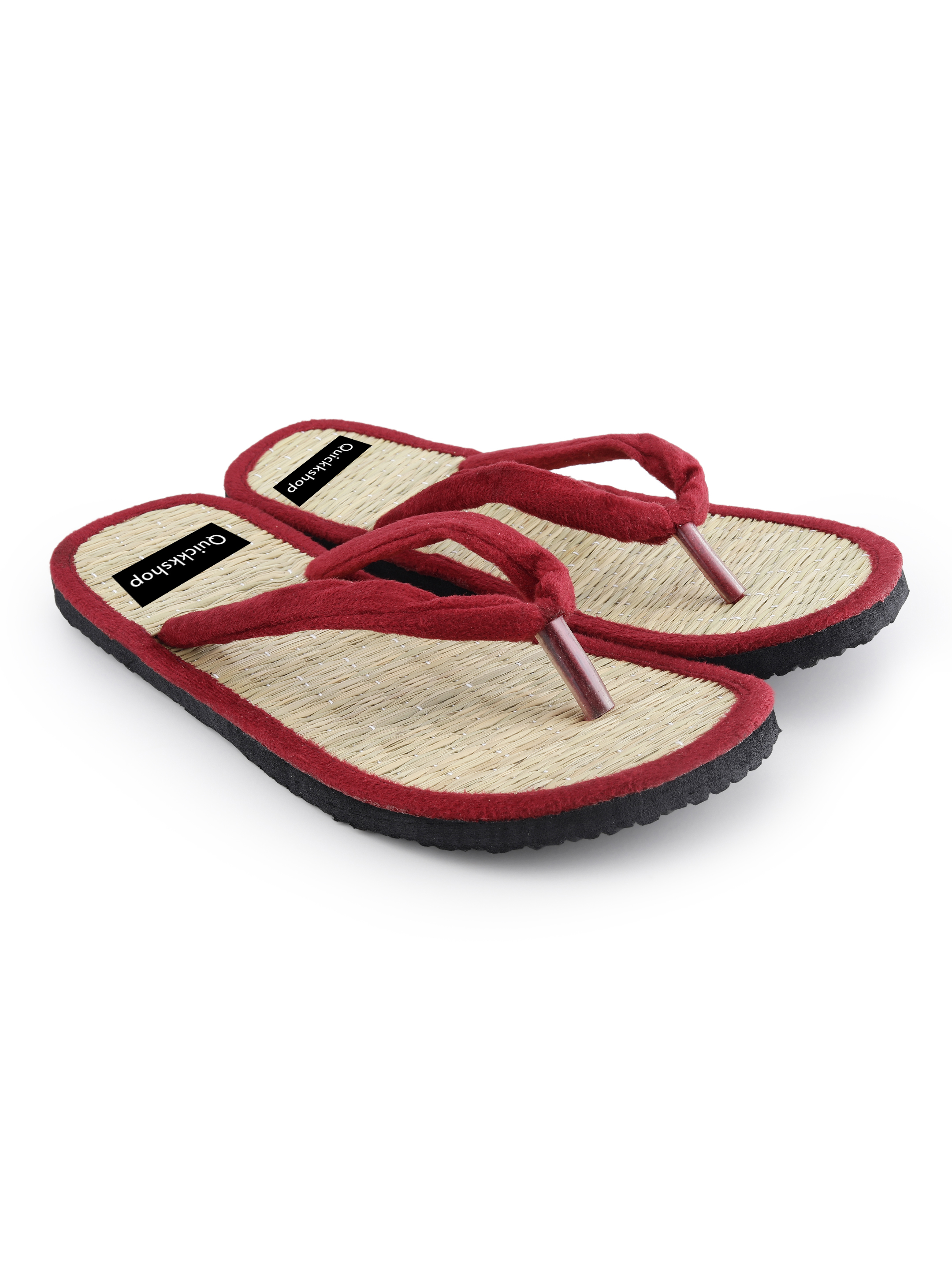 Quickkshop Natural Korai Grass Mat Eco-friendly Slippers For Women & Girl | Osho Slippers Stylish Comfortable Lightweight
