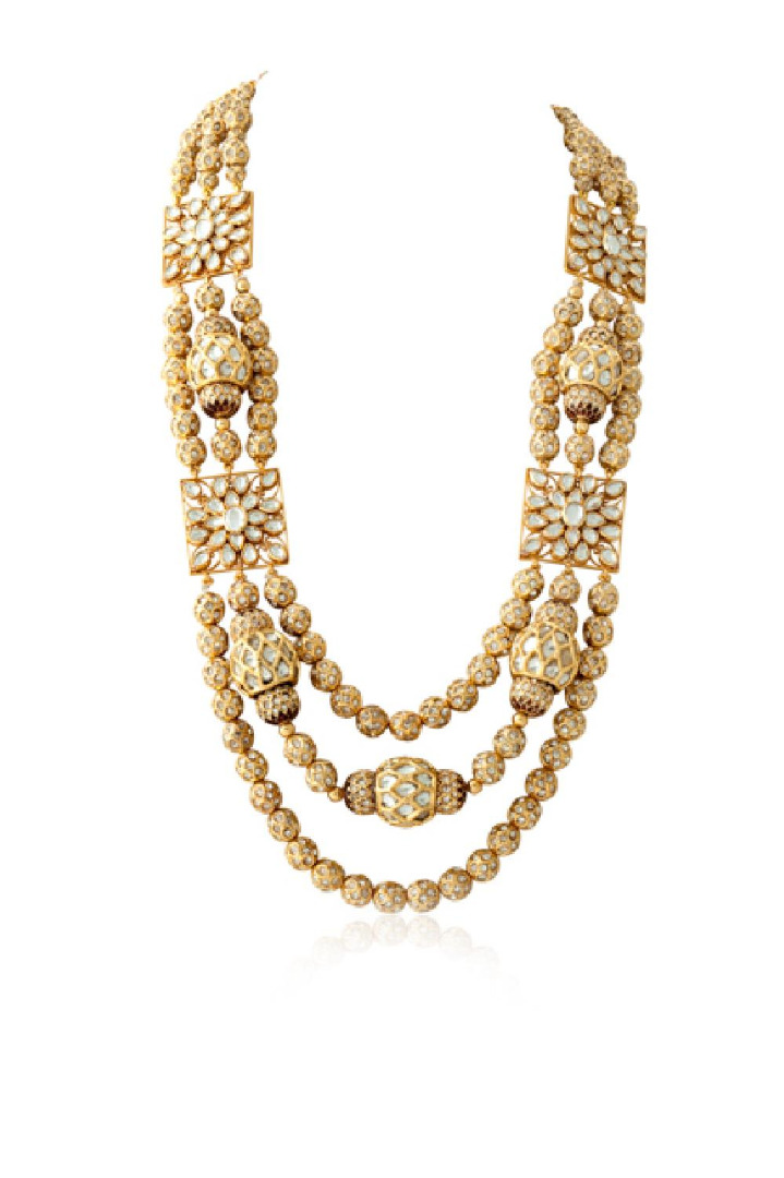 TRADITIONAL GOLD PLATED JADAU NECKLACE