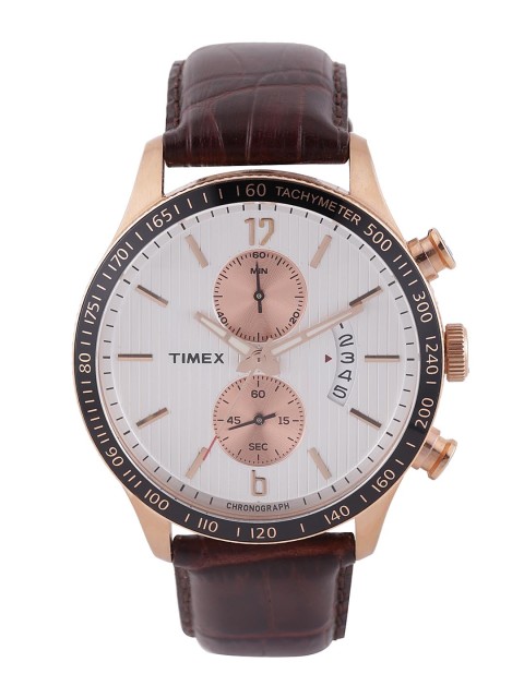 Timex Men Silver-Toned Chronograph Dial Watch TWEG14901