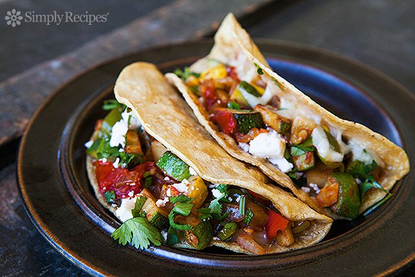 Mexican Beans and Grilled Veggies Tacos