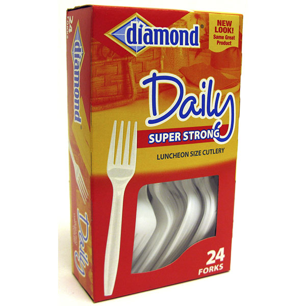 DIAMOND DAILY PLASTIC CUTLERY 24'S *FORKS*