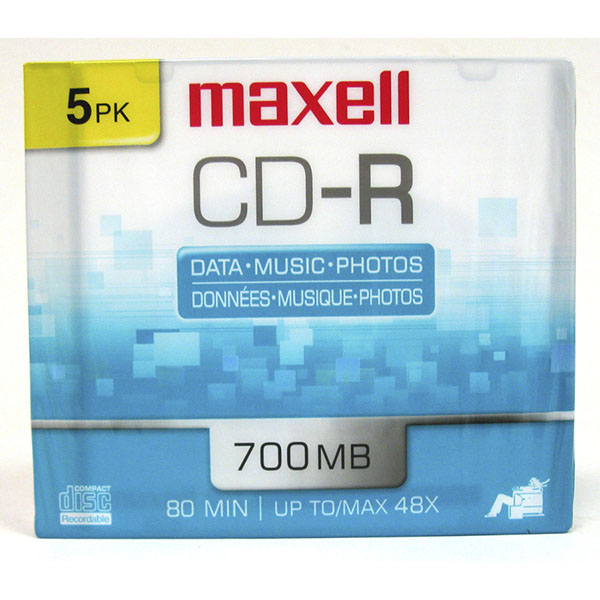 MAXELL CD-R 700MB/80MIN/48X 5'S